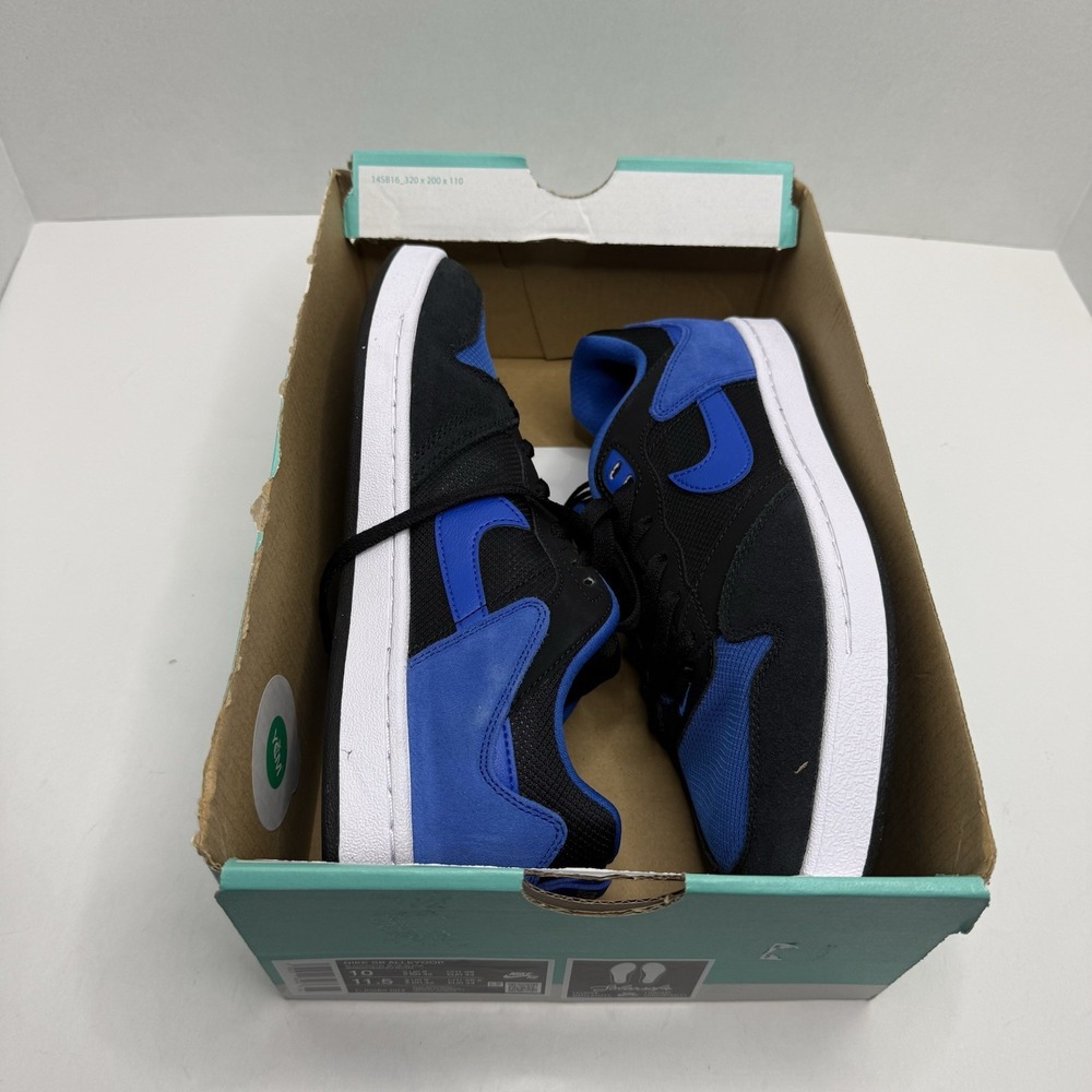 Nike SB Alleyoop Black Royal Blue Men 10 Skate Shoes CJ0882-004